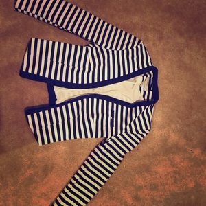 *SOLD* Navy blue and white striped blazer